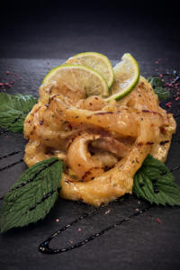 stracceti di pollo al mojito