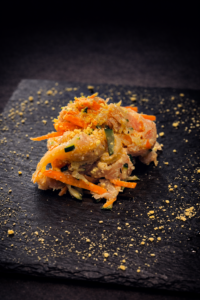straccetti di petto di pollo con carote